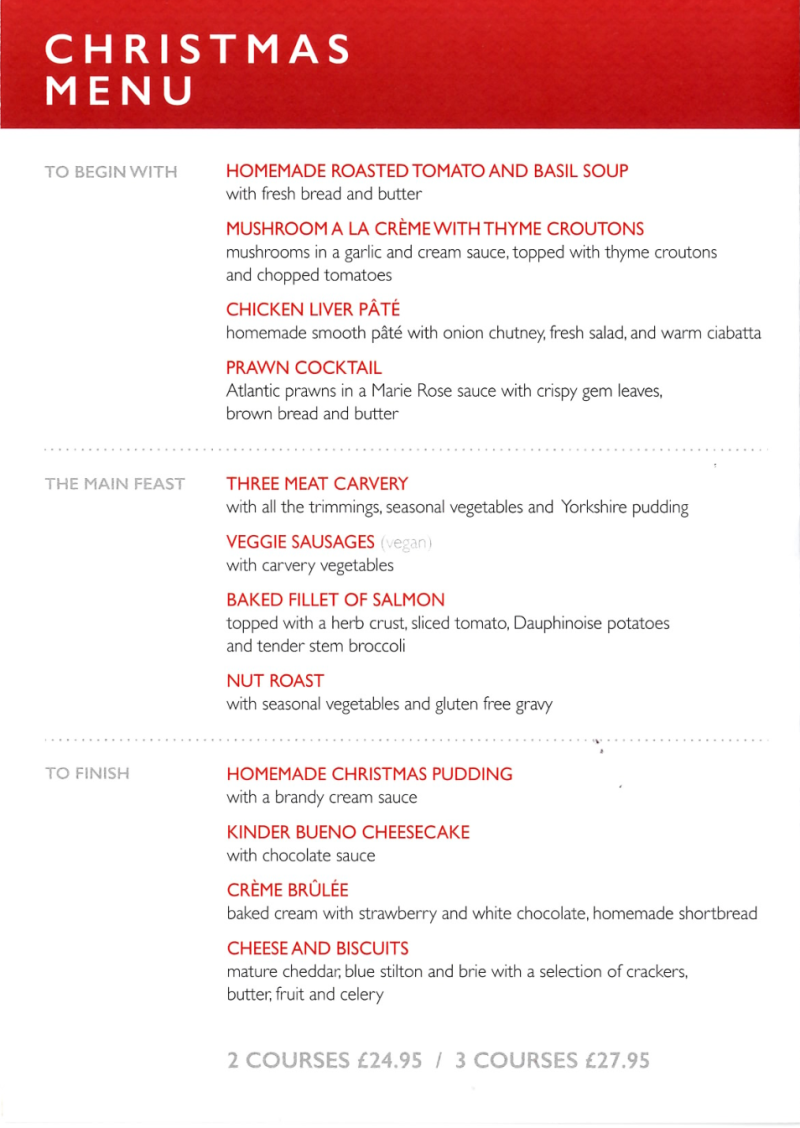 Western Sussex Christmas Lunch 2024