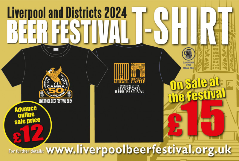 Festival T-shirt reservations - Liverpool Beer Festival Feb 2024