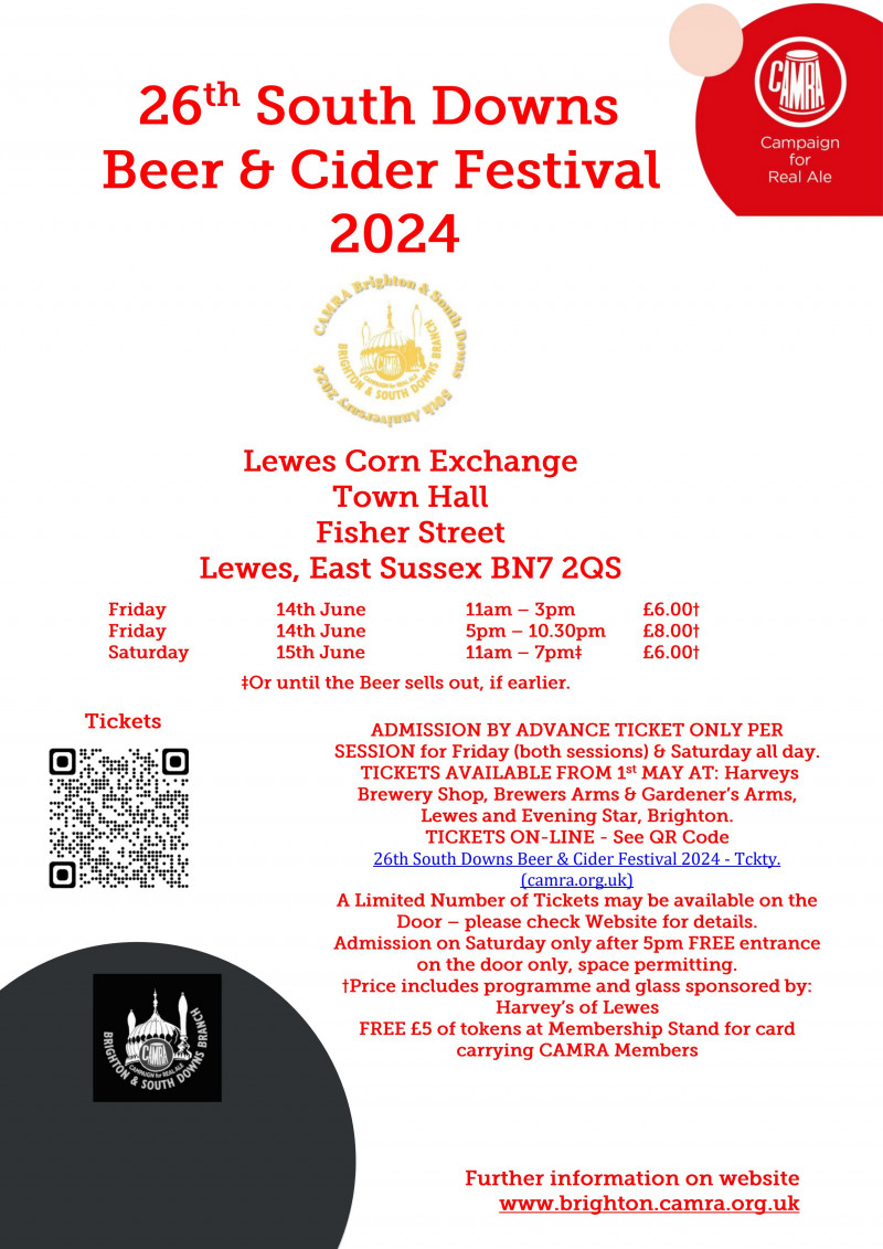 26th South Downs Beer & Cider Festival 2024
